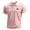 Pink, variant on GrmtClth Mens American Flag Polo Shirt Patriotic Collared Shirts Breathable Tops Color Block Button Up Short Sleeve Fashion Golf Polo Black L