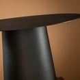 thumbnail image 3 of 23.6"W Black Mid Century Modern Metal Single Round Coffee Table, 3 of 5