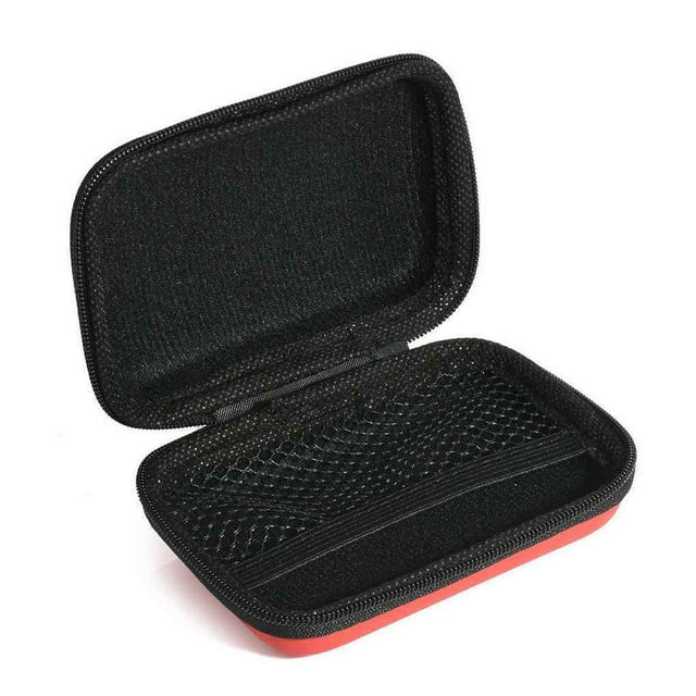 VONKY Portable Earphone Carry Case with Zipper Earbud Wired Headset Storage Box Organizer Multi-purpose Protection Pouch Office Pink