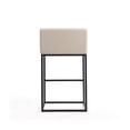 thumbnail image 3 of Manhattan Comfort Embassy 38 in. Cream and Black Metal Barstool, 3 of 3