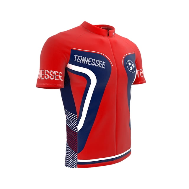 ScudoPro Tennessee Bike Cycling Jersey - Men's Short Sleeve, Euro-Cut, 3 Back Pockets, Moisture Wicking Fabric
