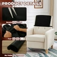thumbnail image 4 of Dznils Faux Leather Recliner Headrest Cover with Elastic Straps, Sofa Furniture Protector, Black, 4 of 10