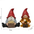 thumbnail image 5 of Set of 2 Hand-Painted Resin Garden Gnome Figurines - Whimsical Indoor and Outdoor Decor - Adorable Gnome Couple with Potatoes and Flower, 5 of 8