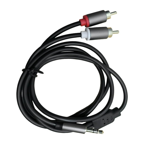 Cable auxiliar de 3,5 mm macho a 2 RCA Y macho, conexión estable, RCA Y 3M