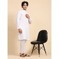 thumbnail image 3 of SKAVIJ Kurta Pajama Set for Men Cotton 2 Piece Top Bottom Traditional Indian Dress White XL, 3 of 11