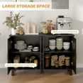 thumbnail image 4 of HOMCOM Armoire de Bar à Café, Buffet Bahut avec Portes de Grange, Tablette Ajustable, 4 of 10