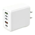 thumbnail image 2 of US Plug 5-Port Charger (3 USB C + 2 USB-A) 12W 5V/2.4A for Phones Tablets Mice Headphones - Multi-Device Charger with Overload Protection - White ABS, 2 of 7