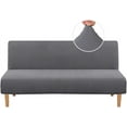 thumbnail image 1 of Housse de Futon Sans Accoudoirs Extensible, Protège-Canapé-Lit, Élastique, Riche en Fonctionnalités, Texture, Élasthanne Élevé, Petits Carreaux, Tissu Jacquard, Housse de Futon, Lavable à la Machine, 1 of 7