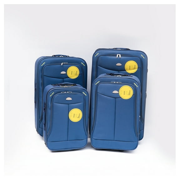 4-Piece Suitcase Set - 20 24 28 32 Inch Luggage Blue - Expandable Rolling Suitcases with Wheels - Travel Suitcases for Business Trips