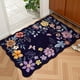 thumbnail image 1 of Alfombra Lahome Floral Entryway de 60 x 90 cm, lavable y antideslizante, color morado, 1 of 7