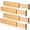Beige, variant on 4 Pack Bamboo Drawer Dividers, Adjustable Length from 12 Inch to 17 Inch, Expandable Kitchen Drawer Organizer, Drawer Organization Separators for Clothes, Kitchen, Bedroom, Dresser, Office (Black)