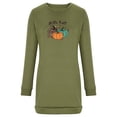 thumbnail image 4 of Lilgiuy New Casual Printed Long Sleeve Round Neck Contrast Color Sweater Top Women's Clothing Sweatshirt Dress Army Green Fall for 2022 Spring Winter, 4 of 5