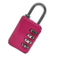 thumbnail image 2 of Candado de combinación de 4 dígitos de alta seguridad, resistente al agua, con colores brillantes, ideal para guardarropa, cámara, bolsos y viajes. Rosa rojo., 2 of 14