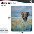 thumbnail image 4 of Stupell Industries Contemporary Blue Grass Elephant Canvas Art, 24 x 30, by Franklyn Gregory, 4 of 8