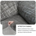 thumbnail image 4 of PiccoCasa 1 Seater Sofa Slipcovers Stretch Couch Covers with Grid Print, Brown, 4 of 6