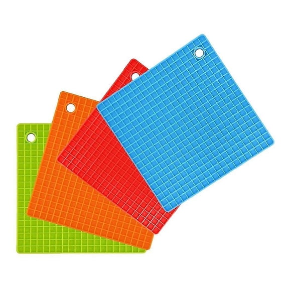 Pcs Silicone Pot Holder, Non-Slip Durable Dishwasher Safe Heat-Resistant Hot Plates Service Mat s202512244905