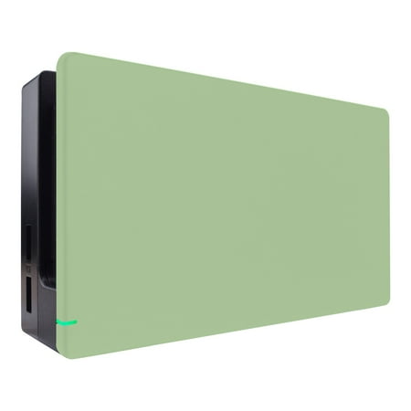 eXtremeRate Matcha Green Faceplate Grip Replacement Housing Shell for Nintendo Switch Charging Dock