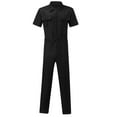thumbnail image 4 of Hvyesh Mens Workwear Coveralls Work Mechanic Jumpsuits Short Sleeve Coverall Work Wear Loose Solid Bib Overalls, 4 of 6