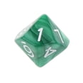 thumbnail image 4 of Juego de Dados Zulema 20 Piezas Acrílico Opaco Verde y Púrpura D10, 4 of 7