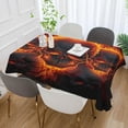 thumbnail image 5 of Fire Skulls Rectangle Tablecloth Waterproof Polyester Table Clothative Stain Resistant & Wrinkle Resistant Washable Table Cover for Dining Table/Party/Camping 60x60 Inch Decor Gift, 5 of 7