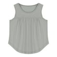 thumbnail image 4 of Tdoqot Girls Flowy Tank Tops- Crewneck Casual Sleeveless Soft Kids Summer Shirts Gray Size 10 Years, 4 of 6