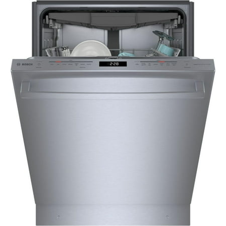 Bosch - 800 Series 24” Top Control Smart Built-In Stainless Steel Tub Dishwasher with Flexible 3rd Rack - Stainless Steel