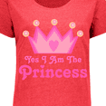 thumbnail image 4 of Inktastic Yes I Am the Princess Crown Women's Plus Size T-Shirt, 4 of 5