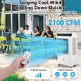 thumbnail image 2 of IdealHouse 2100 CFM Evaporative Air Cooler, 8.4 Gallon Swamp Cooler with Remote Control, 3 Speeds, 12h Timer, 3-in-1 Swamp Cooler Air Conditioner, Portable Air Cooler Fan for Indoor Garage Outdoor, 2 of 6