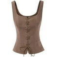 thumbnail image 2 of Karight Renaissance Corset Women Pirate Medieval Viking Floral Top Ren Faire Vest Victorian Plus Size Bodice, 2 of 5