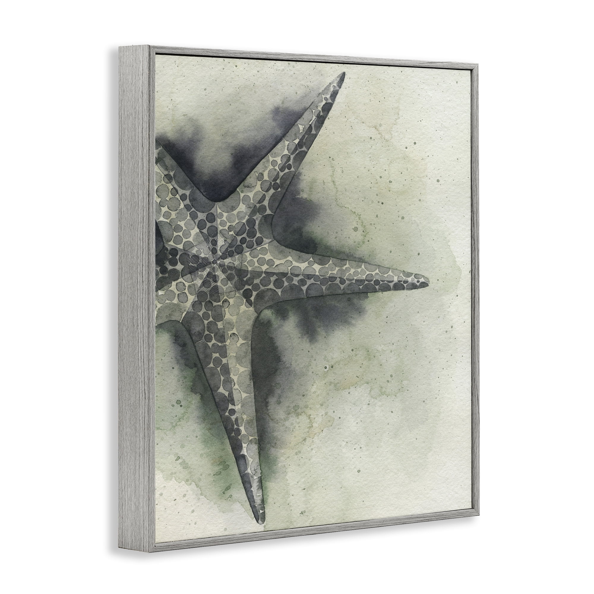 Stupell Industries Complex Grey Starfish Animals & Insects Painting Gray Framed Art Print Wall Art, 24 x 30