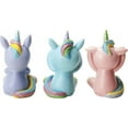 thumbnail image 2 of Ebros See Speak And Hear No Evil Unicorns Small Figurine 2.75 Inch Tall Each Colorful Glittery Three Unicorn Collectible Statue, 2 of 2