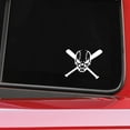 thumbnail image 2 of Baseball Skull and Bats Vinyl Decal Sticker | Cars Trucks Vans Walls Laptops Cups | White | 7 X 5.5 inches | KCD996, 2 of 5