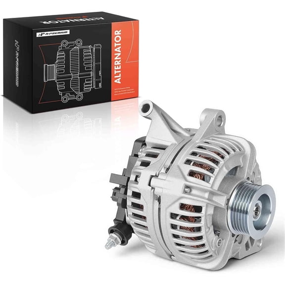 A-Premium Alternator Compatible with Dodge Ram 1500 2002 2003 2004 2005 2006,Durango 2003-2006 & Jeep Grand Cherokee, 3.7L 4.7L, 12V 132Amp Clockwise 6-Groove Pulley, Replace# 56041120AB, 56041120AC,