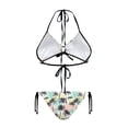thumbnail image 2 of Chririnla Women's Tropical Coconut Tree Print Halter Bikini Set - Two Piece Triangle Swimsuit with Tie Side Bottoms for Beach Vacation & Pool Party, 2 of 9