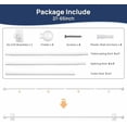 thumbnail image 7 of No Drill Curtain Rods for Window 28 to 60 Inches, 5/8 Inch Diameter Renter Friendly Drapery Rod with Adhesive Brackets without Drilling, Adjustable from 27 to 65 Inches, White, 7 of 7