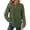 Army Green, variant on Qulqfy Women Tops Trendy Tunic Waffle Knit Crew Neck Green Shirts Long Sleeve Curvy Hem Spring Fall Shirts Women Going Out Tops L