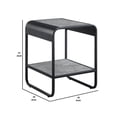 thumbnail image 5 of Mesa auxiliar Benzara Ish de 21 pulgadas, madera moderna, gris y negro, 5 of 5