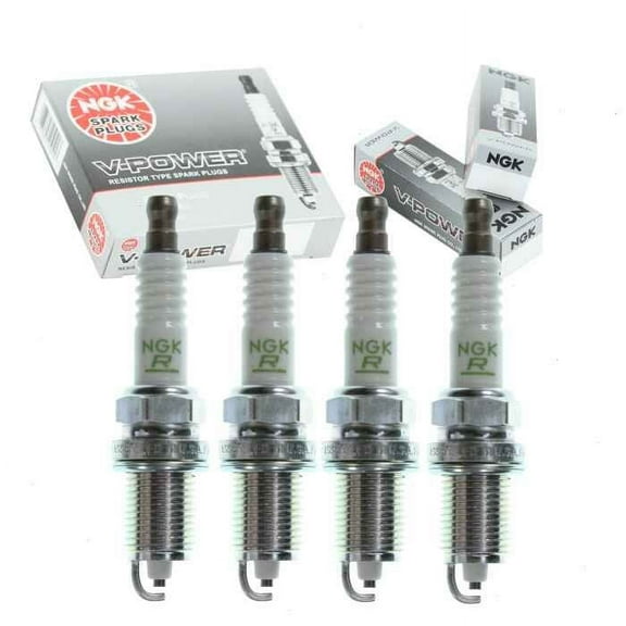 4 pc NGK V-Power Spark Plugs compatible with Kia Spectra 2.0L L4 2008-2009