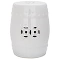 thumbnail image 1 of Pemberly Row Contemporary Ceramic Garden Stool in White Finish, 1 of 3