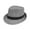 Gray Checkers, variant on Summertime Beachside Unisex Brim Designed Buckle Fedoras Sun Hat (Black)