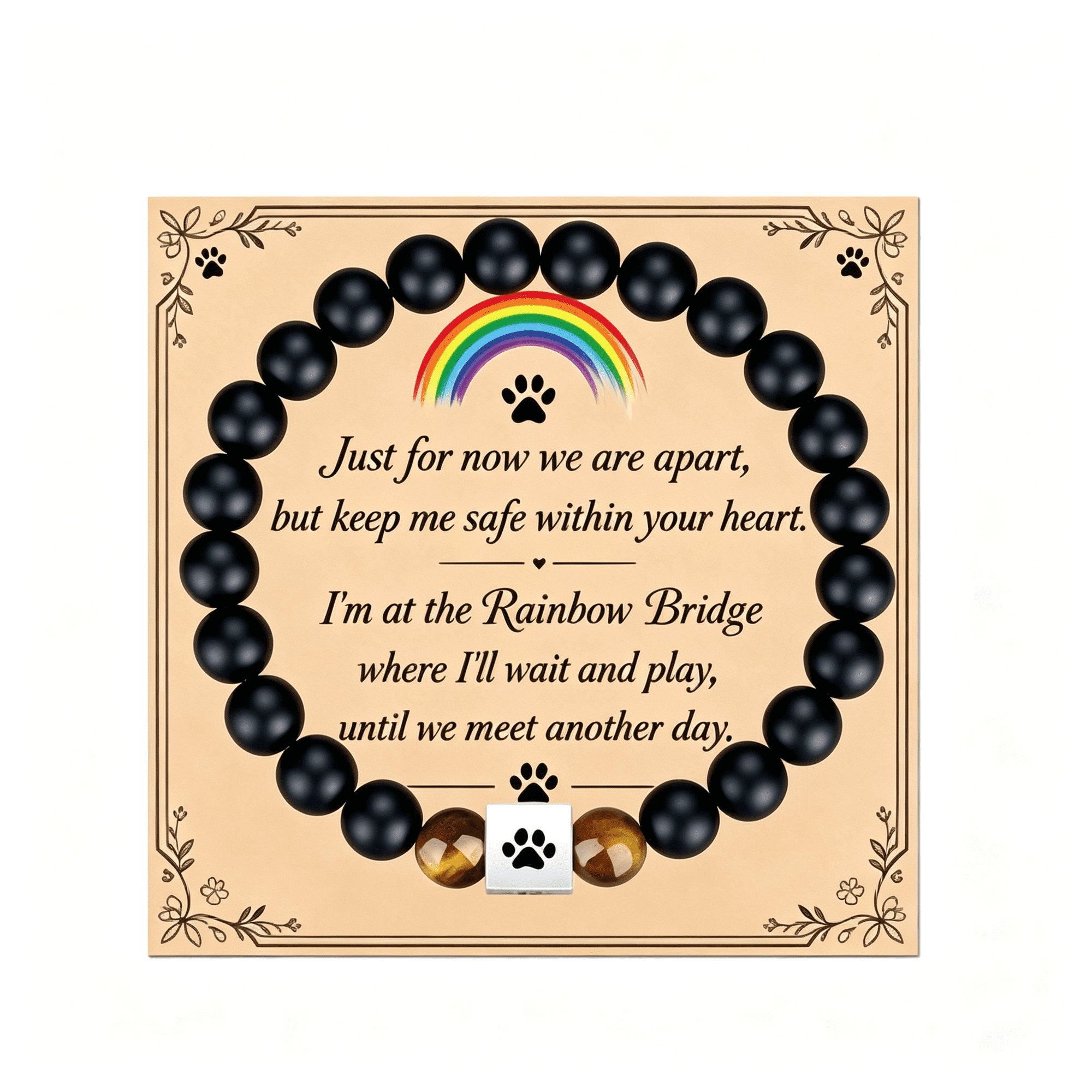 DESIGNICE Dog Memorial Gifts for Loss of Dogs Pet Memorial Bracelet Keepsake Jewelry | Pet Memorial Sympathy Gifts for Dogs Cats,Pet Loss Remembrance Bereavement Passing Away Gift for Dog Cat Owner