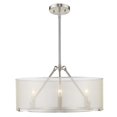 thumbnail image 1 of Golden Lighting 5019-3-S PW 20 in. Alyssa 3 Light Pewter Mini Chandelier Ceiling Light, 1 of 1