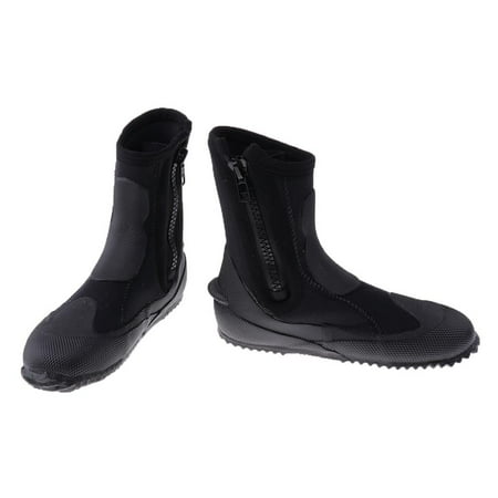 

5mm Neoprene Diving Boots Thermal Socks Snorkeling Stretchy Zippered Booties M (39-40)