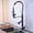 Black With Plate, variant on Kitchen Sink Faucet for Bar Farmhouse Commercial, Bright Chrome Spring Pull Down Kitchen Faucet, Hands Free Sprayer Head with Lock Hot Cold Water Kitchen Mixer Tap, Swivel Spout