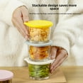 thumbnail image 6 of 9 OZ Small Round Glass Containers with Lids, Clear Food Jars Airtight Glass Food Container for Spices, Oats, Pickles, Dipping Sauce, Snack, Yogurt, Meal Prep Containers, 1Pc(White,4.1x3.7x2.7"), 6 of 7