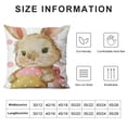 thumbnail image 5 of Nawypu  Easter Rabbit Pillow Covers  Spring Floral Yellow Bunny Easter Eggs Decorative Farmhouse Throw Pillow Cases Indoor Outdoor Cushion Case for Easter Festival Decor, 5 of 5