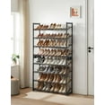 thumbnail image 4 of Songmics Home - 8-Tier Metal Shoe Rack for Garage with Adjustable Flat or Angled Shelves, Black, 4 of 9