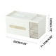 thumbnail image 3 of Organizador de Escritorio Transparente con 3 Compartimentos y Soporte para Teléfono | Caja de Pañuelos Multifuncional para Oficina y Estudiantes | 23 X 11,6 X 12 Cm, 3 of 7