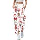 thumbnail image 1 of Gibobby pantalones termicos mujer Mujer Otoño e Invierno Casual moda Navidad divertido impreso cintura elástica pantalones deportivos pantalones casuales (Blanco, M), 1 of 4
