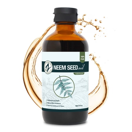 Zatural Organic Neem Oil - 100% Pure Cold-Pressed Neem Seed Oil Virgin & Unrefined 8 oz